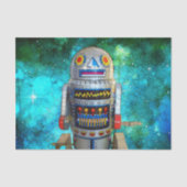 SFレトロクールトイロボットブルー銀河系誕生日 薄葉紙 (正面)