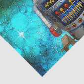 SFレトロクールトイロボットブルー銀河系誕生日 薄葉紙 (詳細)