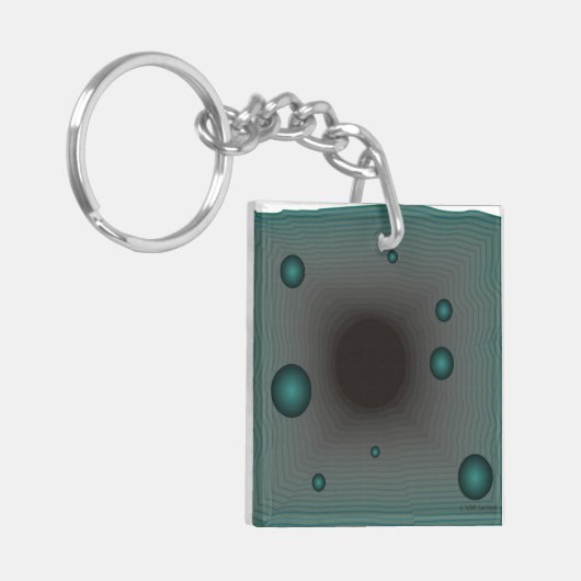 SFワームホールエイリアンUFO宇宙超地上波 キーホルダー (正面左)