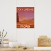 SFヴィンテージ火星バケーションイラストレーション ポスター (キッチン)