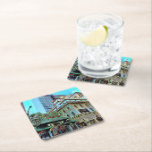 SF中華街のゲートの正方形のコースター スクエアペーパーコースター (インサイチュ)