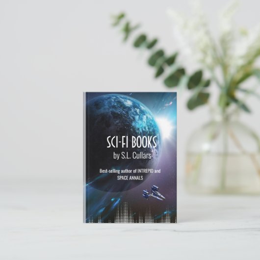 SF作家書フェイク表紙名刺 名刺 (スタンド正面)