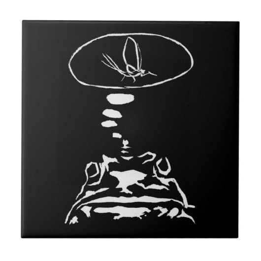 SF動物頭が切れる「飢えたカエルの夢」 タイル (正面)