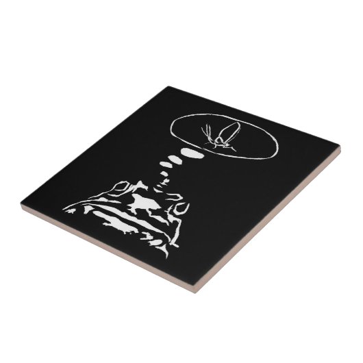 SF動物頭が切れる「飢えたカエルの夢」 タイル (側面)