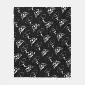 SF動物頭が切れる「飢えたカエルの夢」 フリースブランケット (正面)