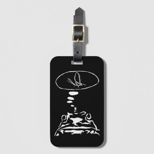 SF動物頭が切れる「飢えたカエルの夢」 ラゲッジタグ (正面縦)