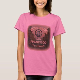 SF女性Tコード落ち着いた霧の強い詩的な都市ウェア Tシャツ
