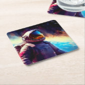 SF宇宙ヒーロー1 スクエアペーパーコースター (アングル)