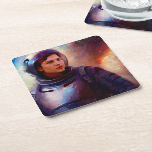 SF宇宙ヒーロー4 スクエアペーパーコースター (アングル)