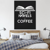 SF小説とコーヒー キャンバスプリント (インサイチュ (寝室))