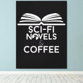 SF小説とコーヒー キャンバスプリント (インサイチュ (ウッドフロア))