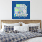 SF島、2'x2'のストレッチされたキャンバス キャンバスプリント (インサイチュ (寝室))