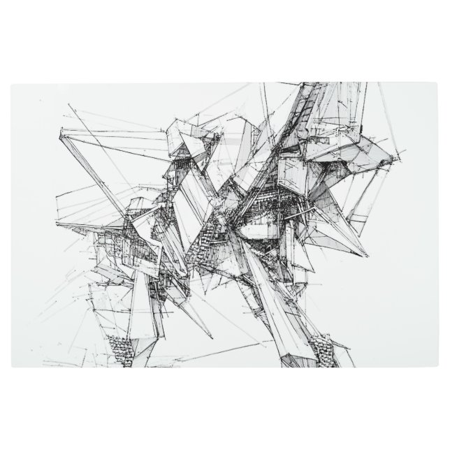 SF抽象芸術メタルウォールアート メタルプリント (正面)