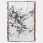 SF抽象芸術 スローブランケット (正面縦)