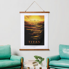 SF旅行広告ムーンタイタン 吊り下げ型タペストリー