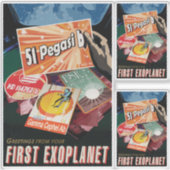 SF旅行広告、惑星51ペガシb シール (正面)