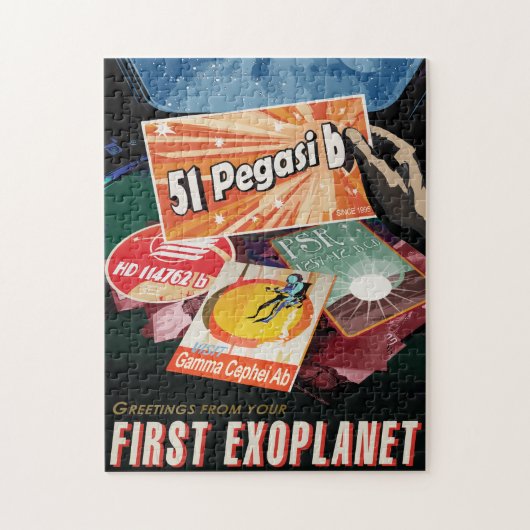 SF旅行広告、惑星51ペガシb ジグソーパズル (縦)