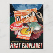 SF旅行広告、惑星51ペガシb ポストカード (正面)