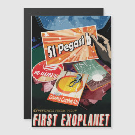 SF旅行広告、惑星51ペガシb マグネット招待状