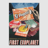 SF旅行広告、惑星51ペガシb マグネット招待状 (正面)