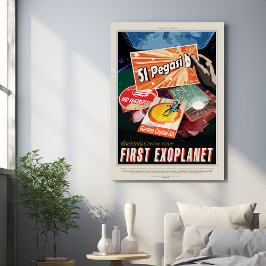 SF旅行広告、惑星51ペガシB メタルプリント