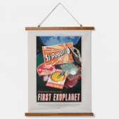 SF旅行広告、惑星51ペガシB 吊り下げ型タペストリー (正面)