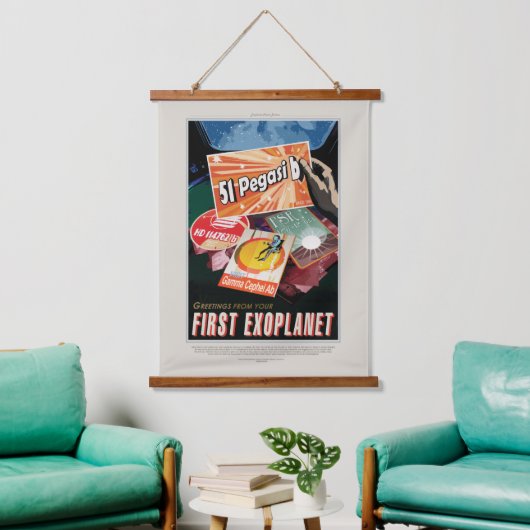 SF旅行広告、惑星51ペガシB 吊り下げ型タペストリー (リビング)