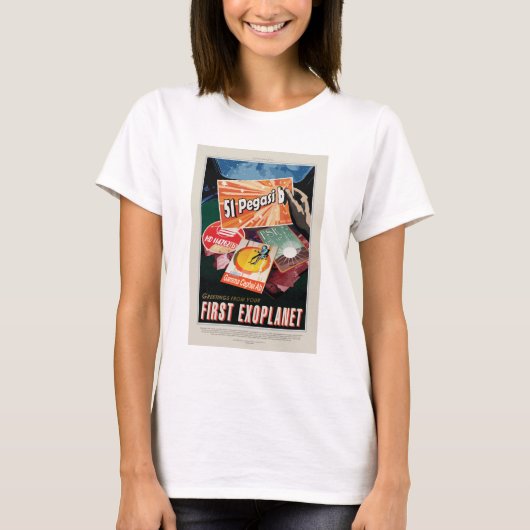 SF旅行広告、惑星51ペガシb Tシャツ (正面)