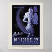 SF旅行広告、惑星PSO J318.5-22 箔ポスター (正面)