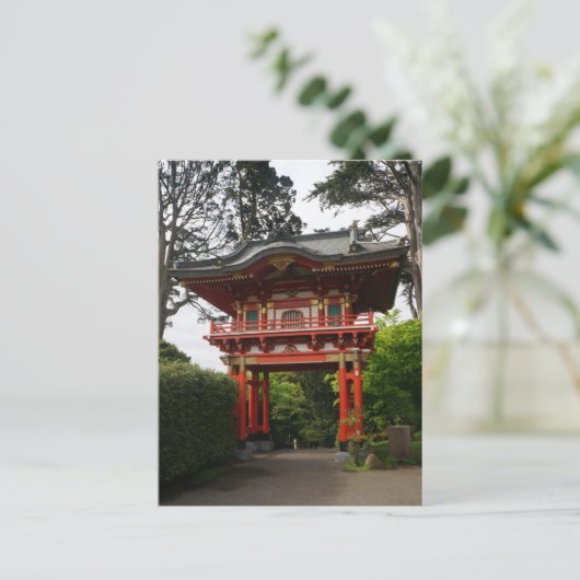 SF日本のティーガーデンテンプルゲート#2はがき ポストカード (スタンド正面)