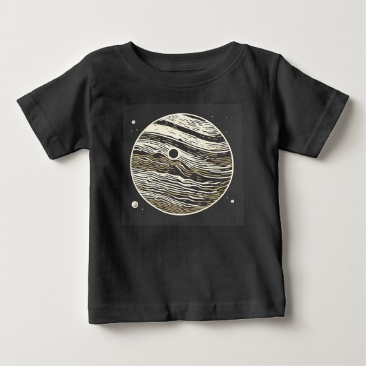 SF木星ウッドカット1 ベビーTシャツ (正面)