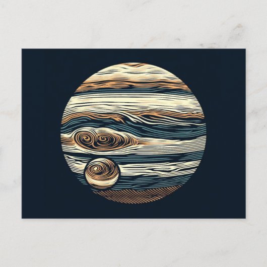 SF木星ウッドカット4 ポストカード (正面)