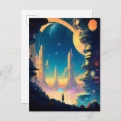 SF未来都市はがき ポストカード (正面/裏面)