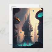 SF未来都市はがき ポストカード (正面/裏面)