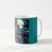 SF未来都市ウッドカット2 コーヒーマグカップ (正面右)