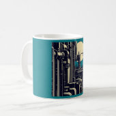 SF未来都市ウッドカット2 コーヒーマグカップ (正面左)