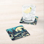 SF未来都市ウッドカット3 スクエアペーパーコースター (インサイチュ)