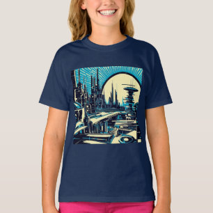 SF未来都市ウッドカット3 Tシャツ
