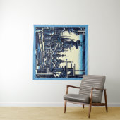 SF未来都市ウッドカット4 タペストリー (インサイチュ(横))