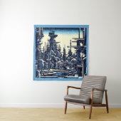 SF未来都市ウッドカット4 タペストリー (インサイチュ)