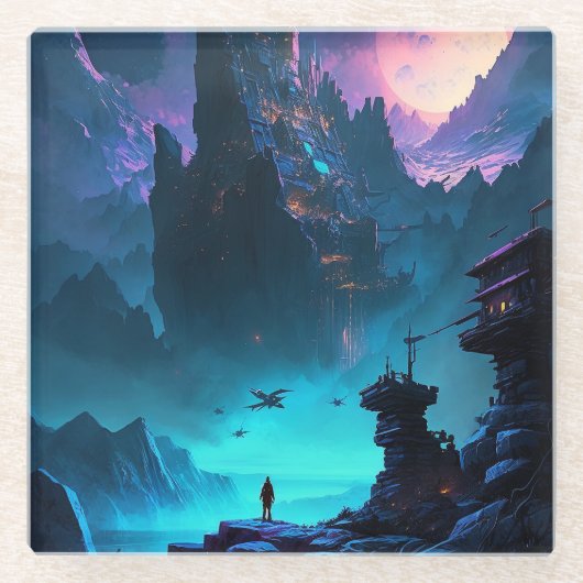 SF未来都市コースター ガラスコースター (正面)