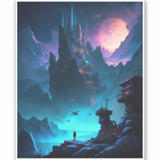 SF未来都市ステッカー シール (正面)