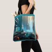 SF未来都市3 トートバッグ (クローズアップ)