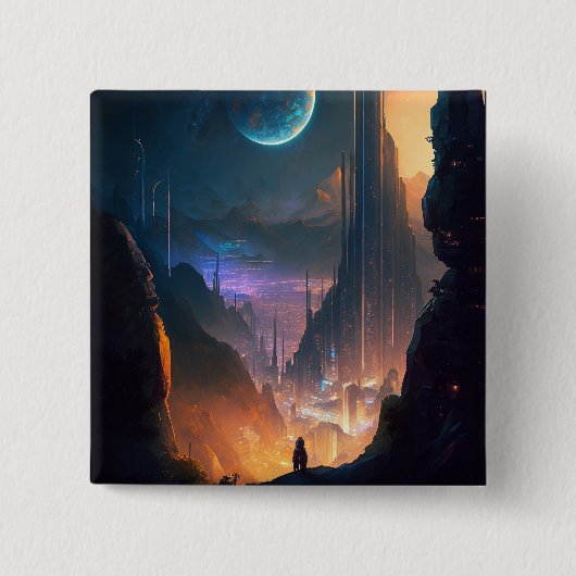 SF未来都市 缶バッジ (正面)