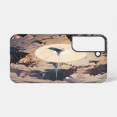 SF構造を持つ超現実的な砂漠のオアシス SAMSUNG GALAXYケース (裏面横)