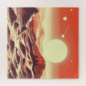 SF火星の風景ウッドカット(2) ジグソーパズル (横)