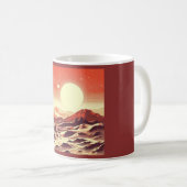 SF火星横向きウッドカット2 コーヒーマグカップ (正面右)