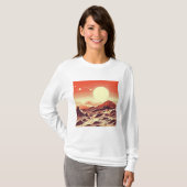 SF火星横向きウッドカット2 Tシャツ (正面フル)