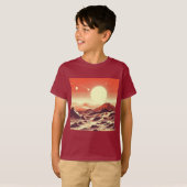 SF火星横向きウッドカット2 Tシャツ (正面フル)