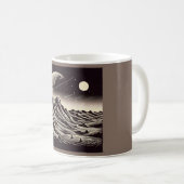 SF火星横向きウッドカット3 コーヒーマグカップ (正面右)